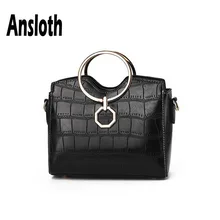 Ansloth Alligator Handbag Women Metal Handle Shoulder Bag Lady Small Handle Bag PU Leather Crossbody Bag Female Hand Bag HPS633 Ansloth Alligator Handbag Women Metal Handle Shoulder Bag Lady Small Handle Bag PU Leather Crossbody Bag Female Hand Bag HPS633