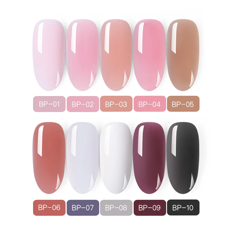 ولد جميلة 20 مللي الأكريليك بولي جيل للأظافر الوردي الأبيض سريعة مسمار إصبع تمديد هلام البولندية مسمار الفن هلام تدريم UV منشئ