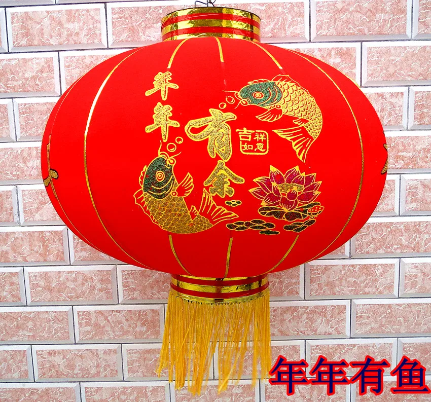 Китайский фонарь Весенний фестиваль фонари D76cm Красные праздничные фонари вечерние украшения свадебные фонари