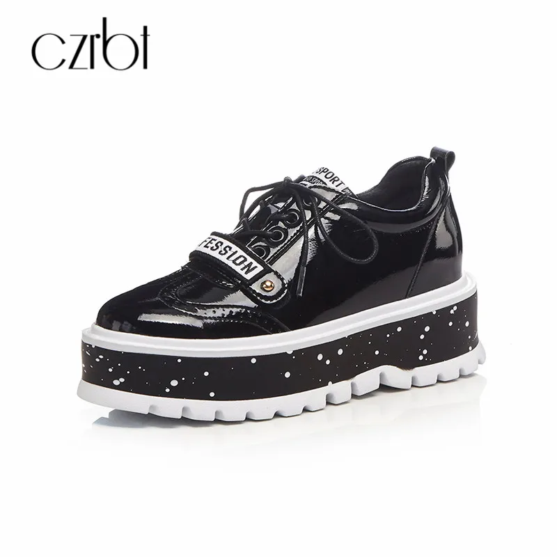 

CZRBT 2018 hot Women Shoes High Platform Ladies Flat Shoes Casual Platform Shoes Women Narrow Band Single shoes Mujer Zapatos