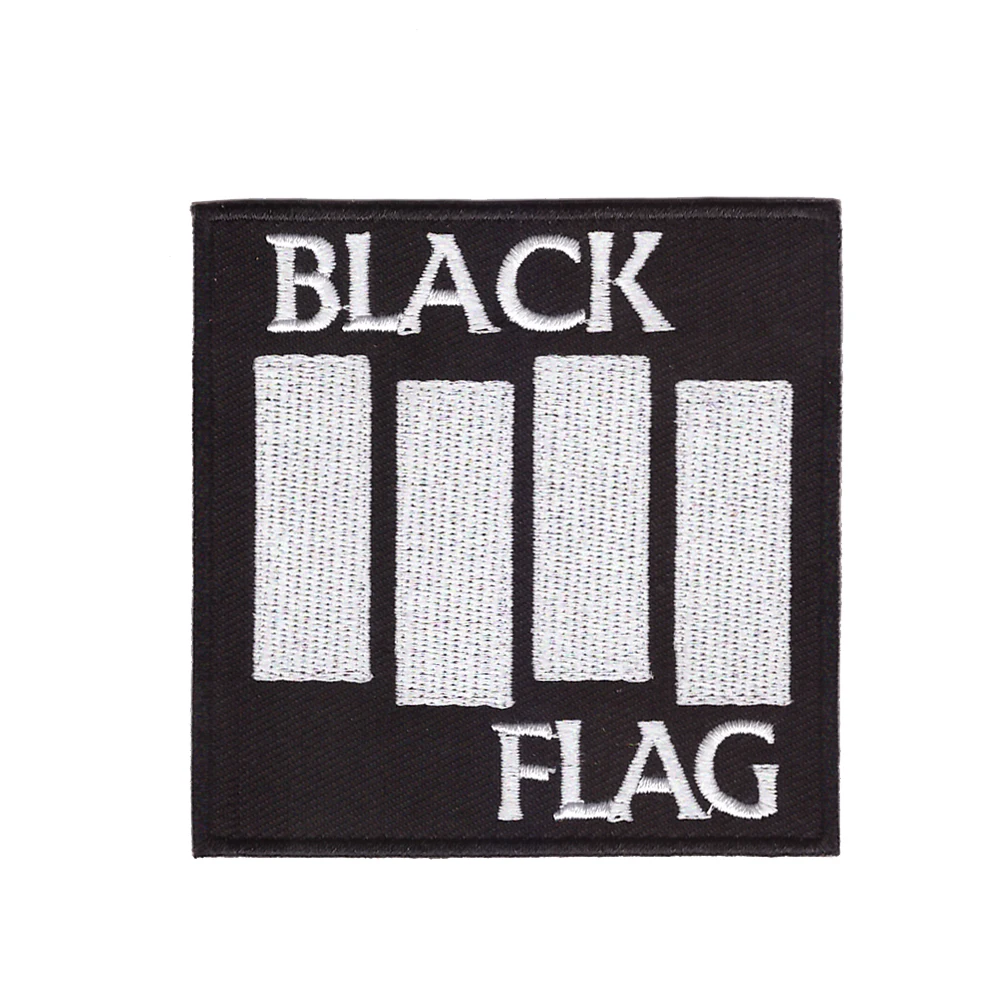 

BLACK FLAG Sew Iron On Patch Embroidered Heavy Metal Rock Band Music Logo