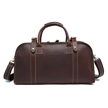 

Vintage Crazy Horse Genuine Leather Travel bags Men Duffel Bag Luggage Travel Bag Large Men Leather Duffle Bag Weekend Tote Big