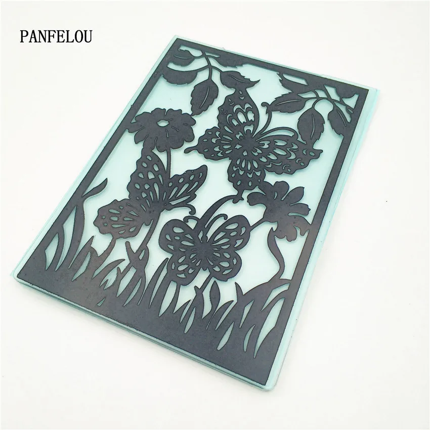 

PANFELOU Easter Lace butterflies Embossing folders Plastic For Scrapbooking DIY Template Fondant Cake Photo Album Card Making