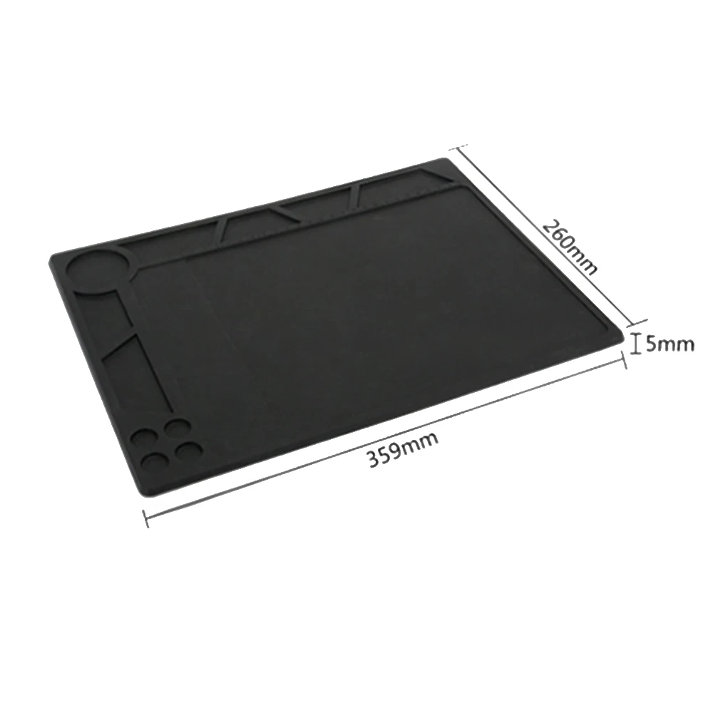 

35.9*26cm Silicone Heat-resistant Soldering Station Repair Insulation Pad Heat Insulation Working Mat Maintenance Platform