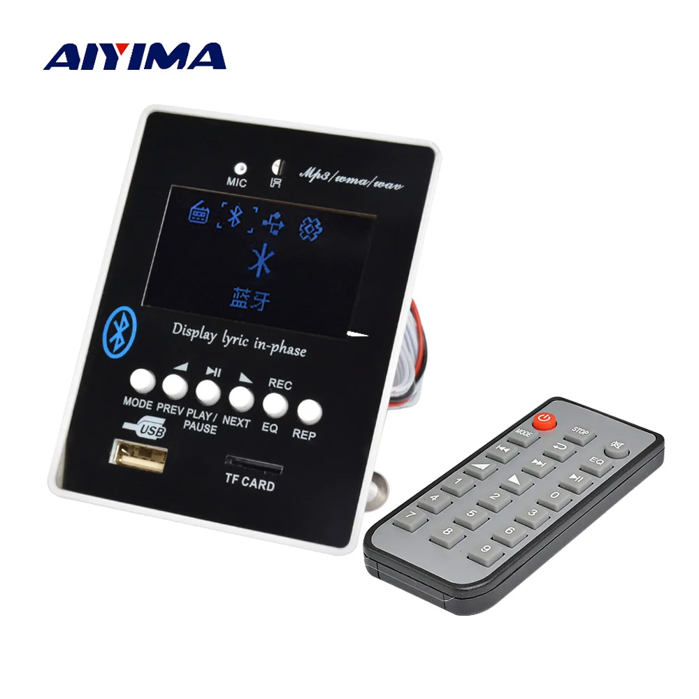 Aiyima светодио дный лирические Дисплей Bluetooth аудио MP3 декодер доска плеер приемник