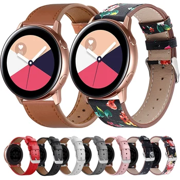 

Leather Strap for Samsung Galaxy Watch Active Strap 20mm Watch Straps Leather Bands for Galaxy Watch 42mm Smart Watch Band Women