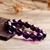 8mm Amethyst ronda cuentas de piedras preciosas elasticidad pulsera brazalete ► Foto 1/5