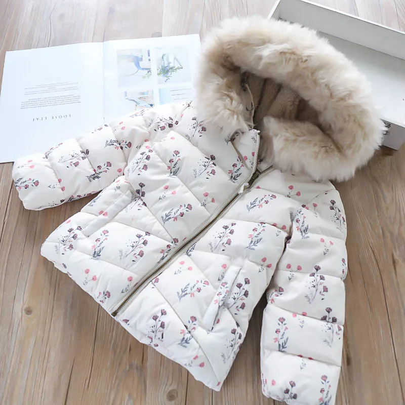 

Hurave Winter Baby Girls Clothes Faux Fur Fleece Coat Pageant Warm Jacket Snowsuit Baby Hooded Jacket Outerwea