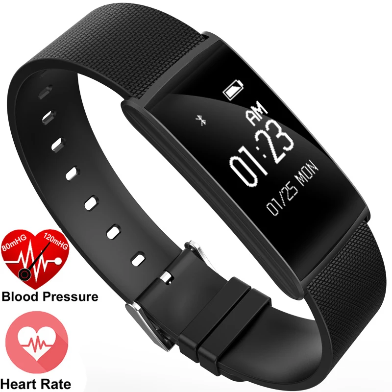 SGN108 0 96inch OLED Blood Oxygen Blood Pressure Silver Black Gold Heart Rate Sleep Monitor Smart
