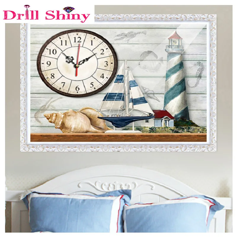 

Full Diamond Embroidery Wall Clock 5D DIY Diamond Painting Cross Stitch Watch Deer 3D Mosaic Painting Rhinestone Decor