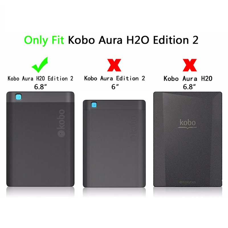 Чехол AROITA для 6," Kobo Aura H2O Edition 2 электронных книг(модель N867-)-легкий тонкий чехол с автоматическим режимом сна/пробуждения