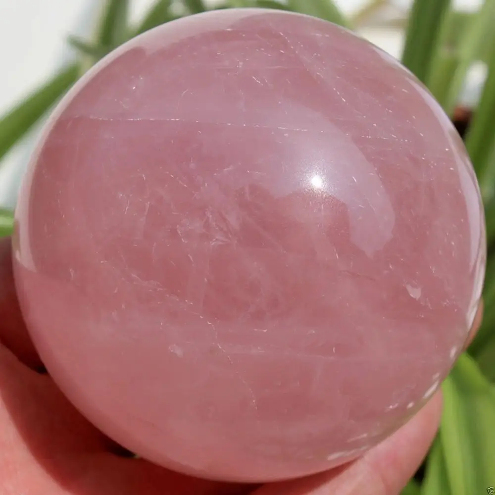 

Natural Pink Rose Quartz Crystal Healing Ball Sphere 80MM+ Stand