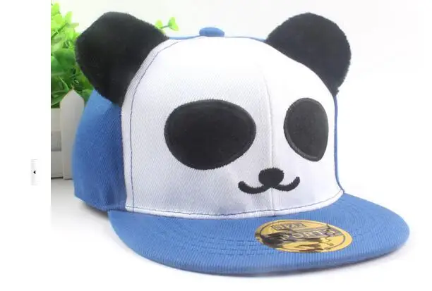 10 шт./лот осень милые, в Корейском стиле с рисунком панды детская бейсбольная кепка для детей, повседневная одежда с рисунками Регулируемый головной убор шляпа