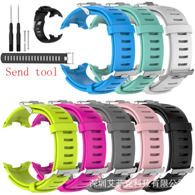 US $16.74 Watch Accessories for SUUNTO D4 D4i NOVO Diving Watch Silicone Strap Men & Women Sports Waterproof 