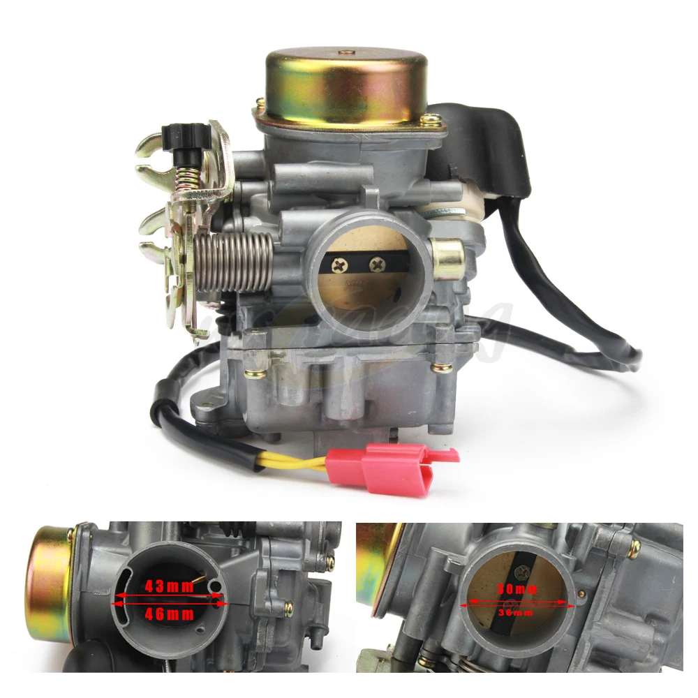 Мотоцикл CVK 30 мм CVK30 Carb Карбюратор для GY6 150 VOG бак 260CC 200CC 250CC двигатели ATV Скутер Dit велосипед