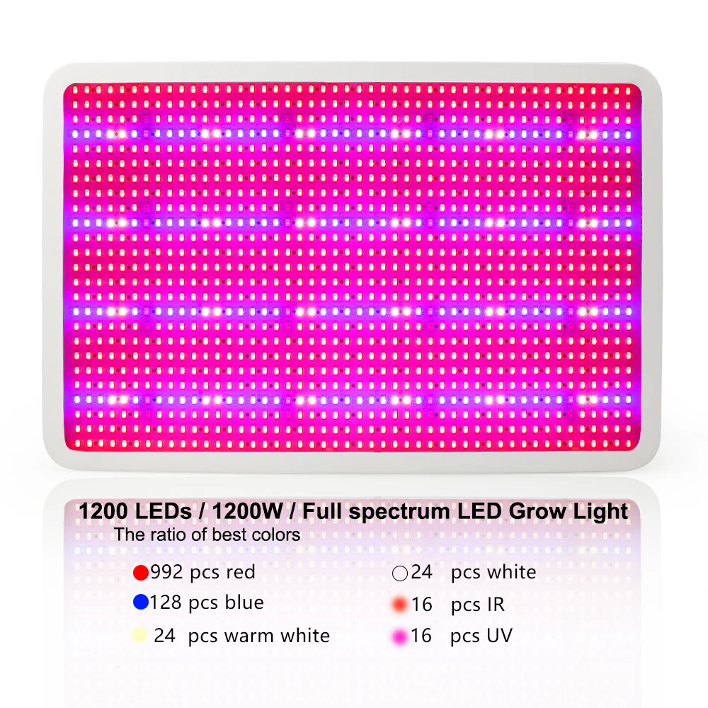 Светодиодная лампа для выращивания светильник полный спектр завод лампы для комнатных растений парниковая посев цветов растений Гроу тенты для 300/400/600/800/1000/1200/1600W