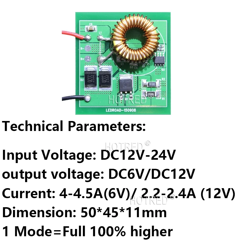Cree XHP70 XHP70.2 светодиодный драйвер с одним выходным режимом постоянного тока 6 в/12 В Входное DC12-24V 4,5-а Трансформаторы освещения могут использоваться для автомобилей/мотоциклов