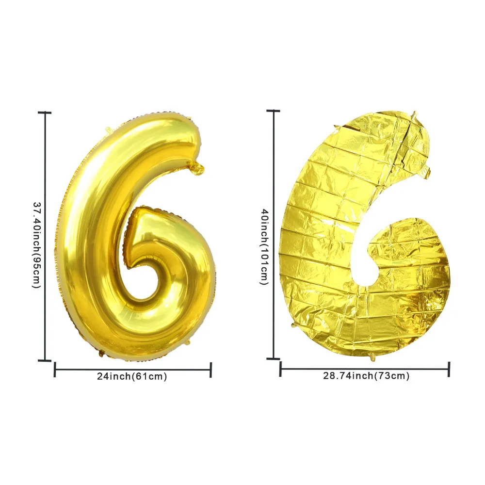 32/40 дюймов розовое золото номер фольги Воздушные шары Большие Гелиевые шары Свадебные украшения Рождество День рождения наборы; детский душ