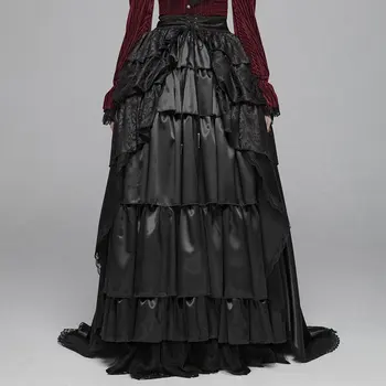 

Punk Rave Women's Steampunk Multilayered Maxi Skirt WQ-407BQF
