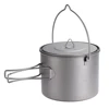 TOAKS-sartén de titanio, juego de utensilios de cocina con mango plegable, vajilla para exteriores, olla para acampar ► Foto 2/6