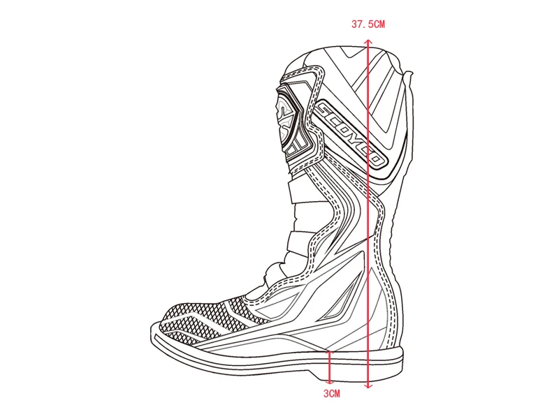 SCOYCO MBM001/цветные ботинки для гонок по бездорожью; мотоциклетные ботинки для мотокросса; высокие сапоги до колена для езды на мотоцикле; тяжелое защитное снаряжение