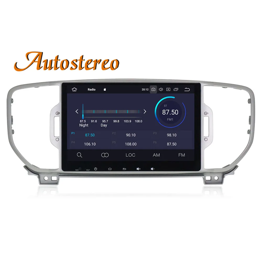 Best Android 9 Octa Core car NO dvd player for KIA sportage 2016+ KX5 gps navigation 1 din radio tape recorder stereo head unit pad 4