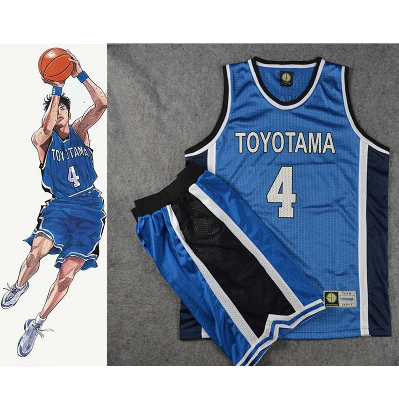 Аниме Slam Dunk TOYOTAMA косплей костюм школа № 4 Tsuyoshi Minami трикотаж топы + шорты |