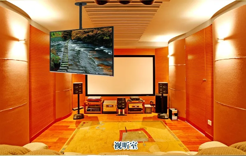Высокое качество 23-6" двойной ЖК-экран светодиодный телевизор потолочное крепление 360 градусов вращение двойной ЖК-кронштейн для ЖК-телевизора вешалка