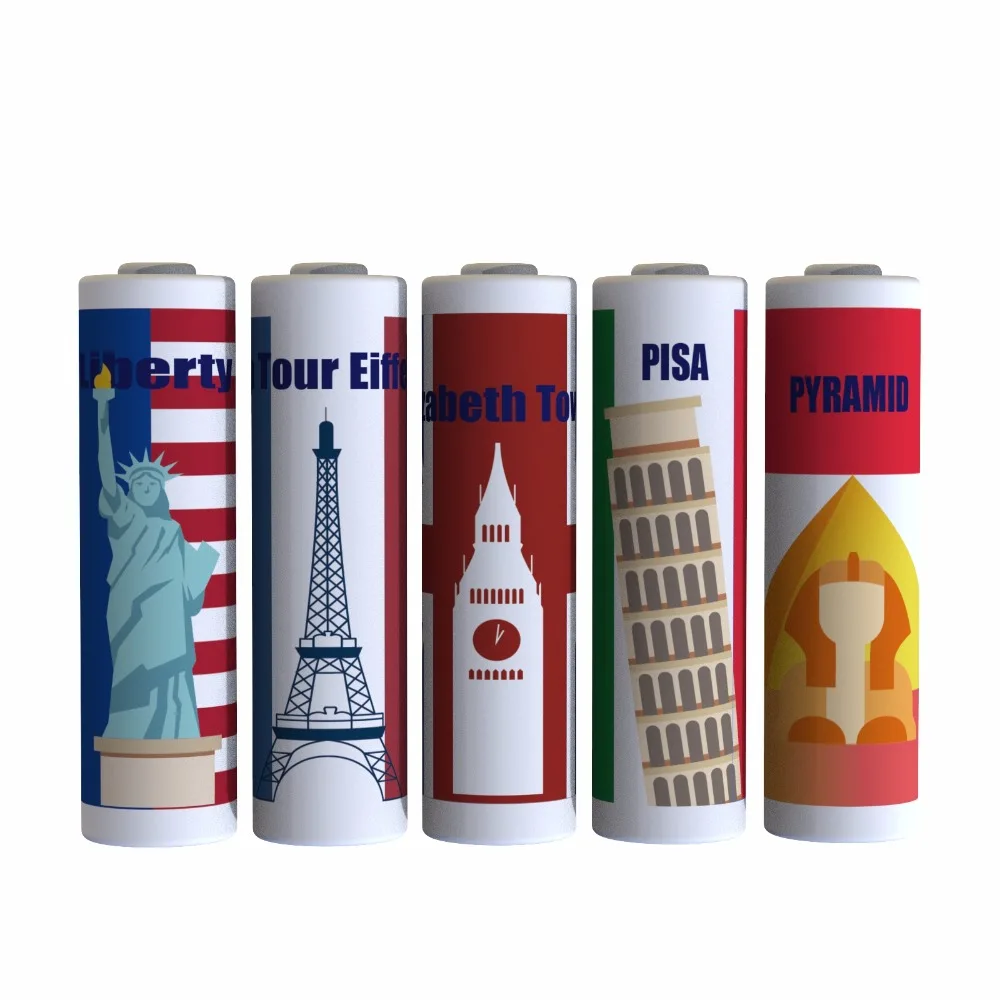 

18650 Battery Stickers Protective Skin for Electronic Cigarette MOD Vape Landmark Series 18650 Battery Wraps