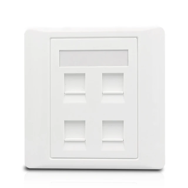 Лицевая панель Cat, 6 портов, 4 порта, RJ45, 86x86 мм, с 4 CAT.6 разъемами Keystone Jack для LAN Ethernet 2