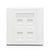 Cat 6 Type 4 Ports RJ45 Internet Wall Outlet Faceplate 86x86mm For LAN Ethernet Cover ► Photo 2/6