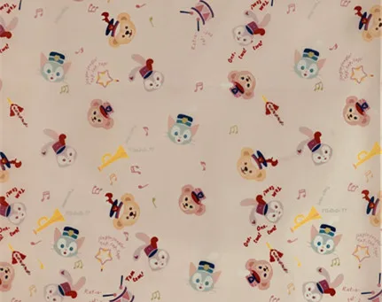 145*90 см Шелли Мэй медведь Даффи 210D Оксфорд водонепроницаемое полотно из полиэстера для лоскутное ПВХ DIY швейная скатерть сумка плащ