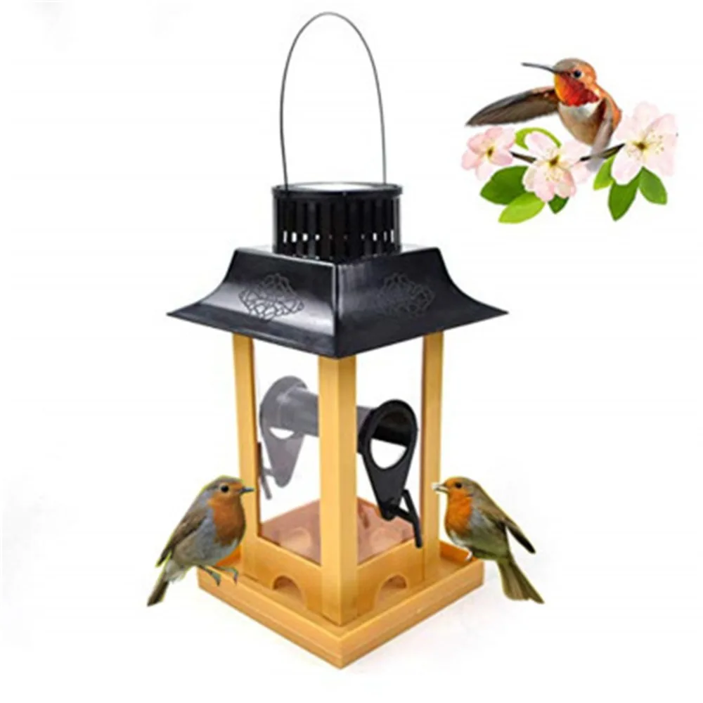 Bird Feeder Solar Light Feeder Bird Feeding Station Large Capacity