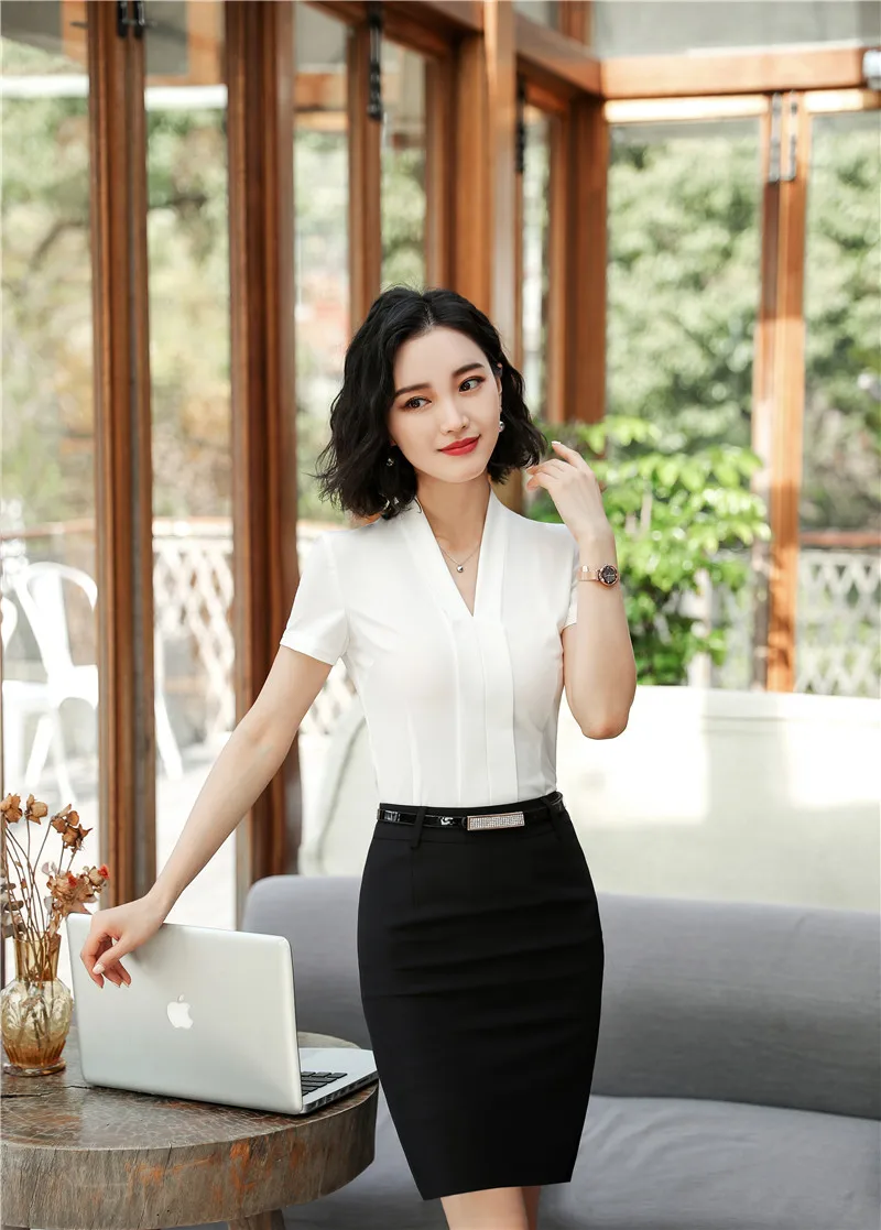 professional skirt and blouse