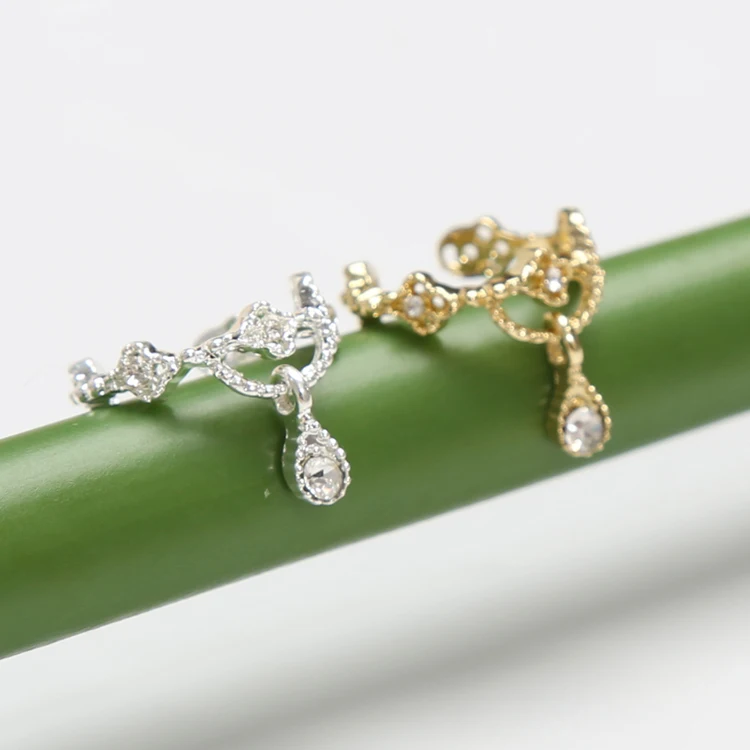 

Earring Without Pierced Ear Bone Folder Punk Ear Cuff Wrap Rhinestone Cartilage Clip On Earring Non Piercing Jewelry