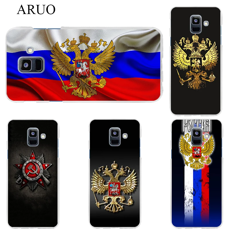 

Phone case for Samsung Galaxy J82018 J7PRIME J32018 Luxury russia federation flag Hard PC cases for J72017 J62018 J52017 J42018