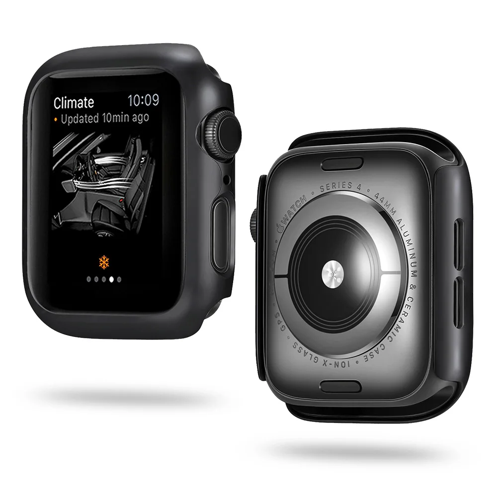 Модный защитный чехол для Apple Watch SE Series 6 5 4 3 2 Чехол 44 мм 40 38 42 литье под давлением PC