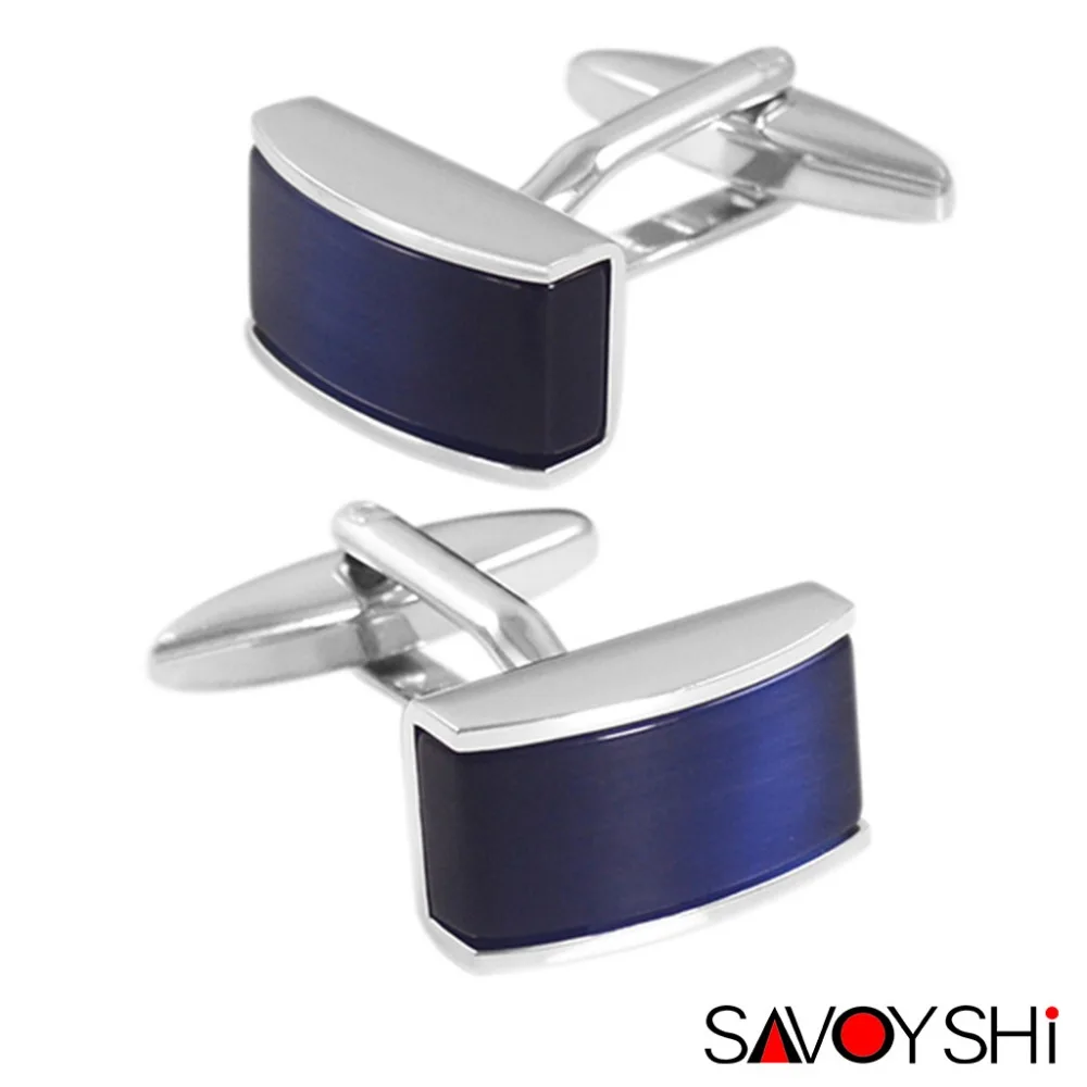 Buy SAVOYSHI Luxury Blue Stone Cufflinks for Mens