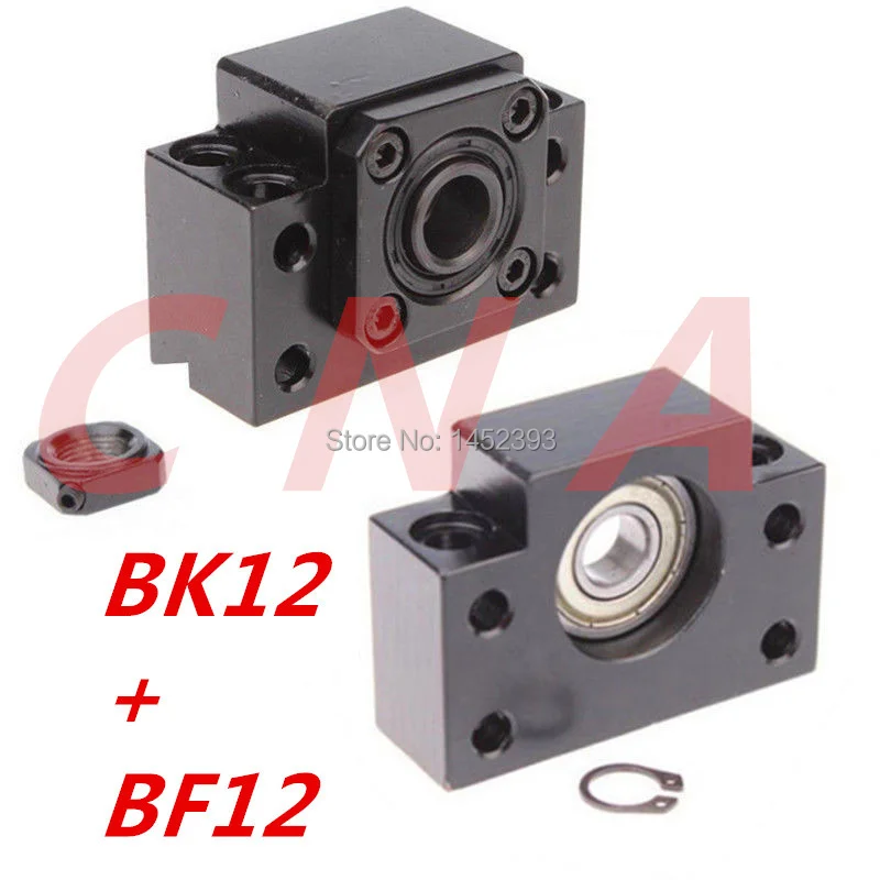 

BK12 BF12 for SFU1605 ballscrew Set : 1 pc of BK12 and 1 pc BF12 for SFU1605 SFU1604 Ball Screw End Support CNC parts BK/BF12