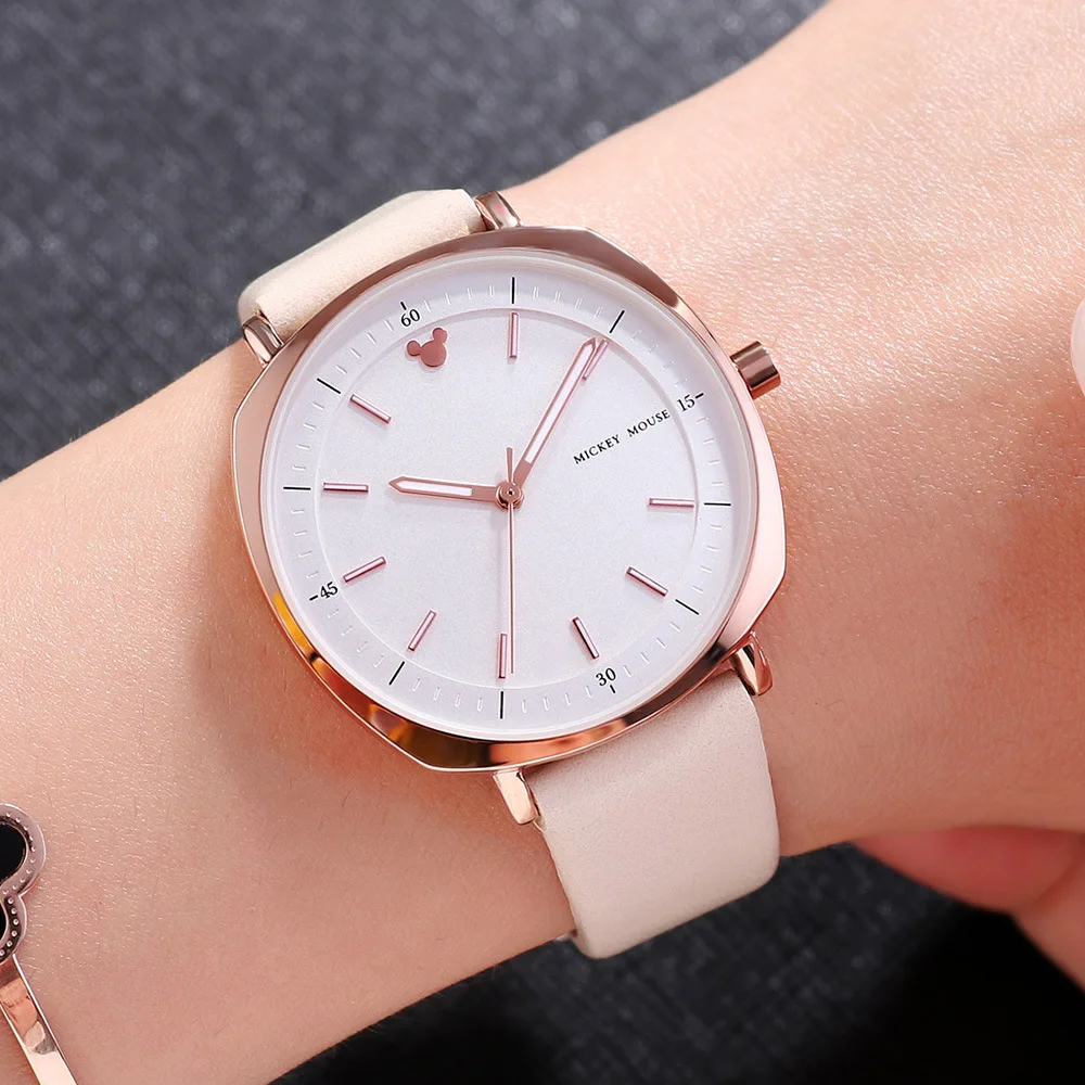 Disney Women Watches Luxury Fashion Mickey Simple Girl Watch New
