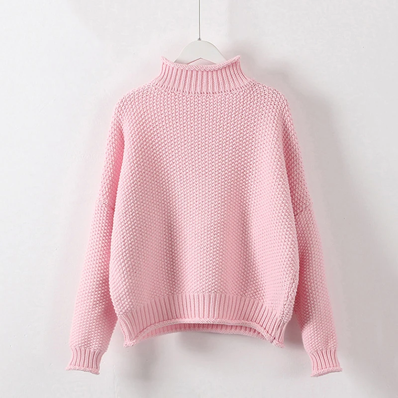 KAILYE качество Новый Рождество вязаный для женщин свитер 2018 зимняя одежда Femme Топы корректирующие модные Водолазка пуловер розовый