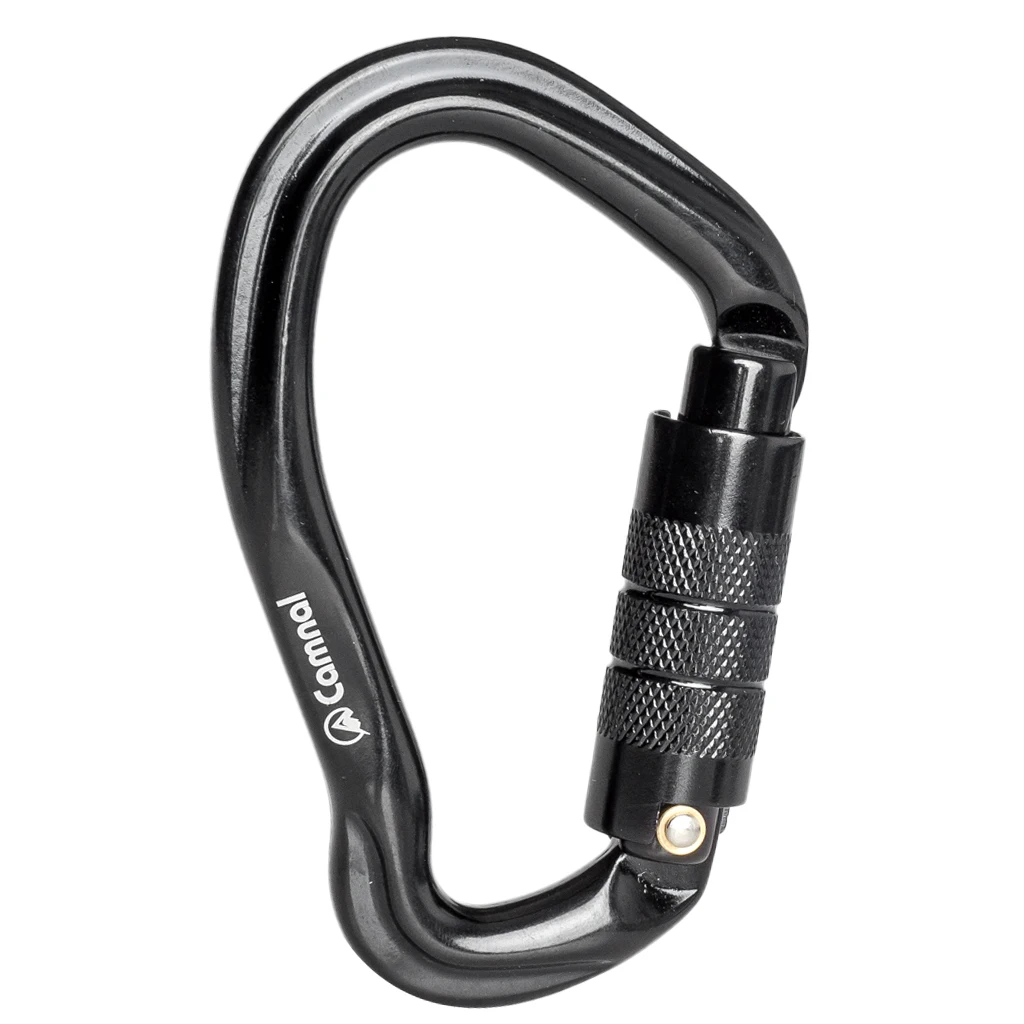 23KN Climbing Carabiner Mountaineering D Type Metal Clip Auto Locking D Carabiner Clip Heavy Duty Rock Climbing Carabiner