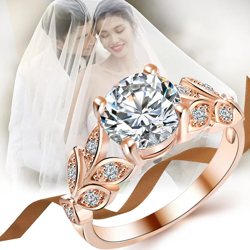Обручальное кольцо IF ME с кристаллами серебряного цвета, обручальное кольцо в виде листьев, Золотое кольцо с кубическим цирконием, Модное Новое Брендовое ювелирное изделие для женщин