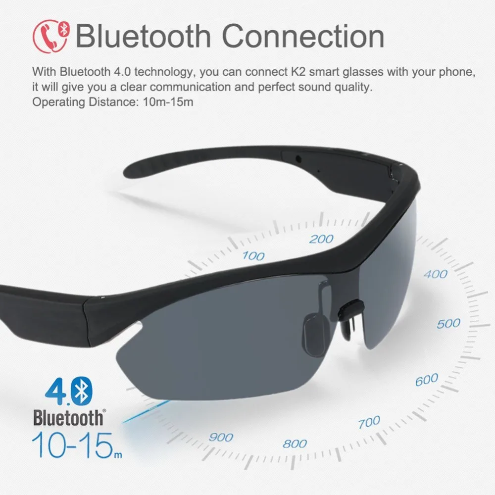 K2 Polarized Glasses Sunglasses Bluetooth Earphone SmartTouch Stereo Music Headset Wireless earphone Voice Control Handfree Mic K2 Polarized Glasses Sunglasses Bluetooth Earphone SmartTouch Stereo Music Headset Wireless earphone Voice Control Handfree Mic