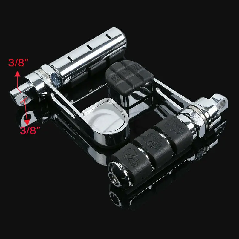 Мотоцикл анти-Vibe подножки с Подножка для Harley Softail Sportster XL 883 1200 Железный DYNA мотоцикл Harley-Davidson DYNA Fat Bob fxdf FXDC FXDX - Цвет: chrome