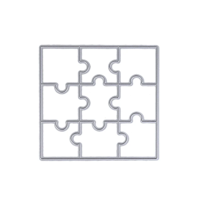 puzzle diy metal cutting dies stencil template scrapbook album paper puzzle stencil
