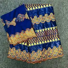 

2019 African fabric Bazin riche fabric Tissu Royal Bazin embroidered 2 Yards French Net Tulle with Bazin riche getzner dress