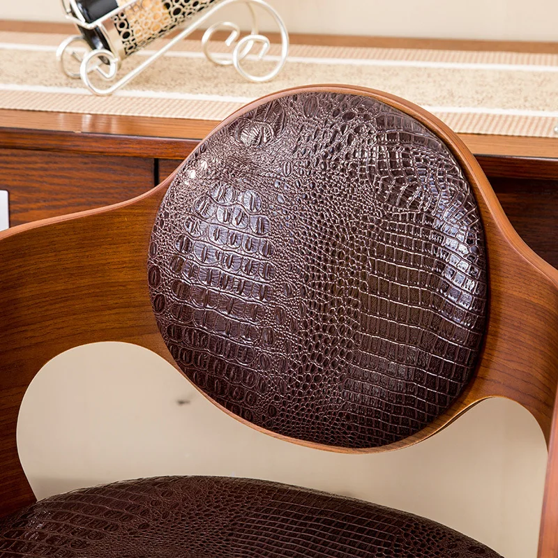 Multi-function Lifted Bar Chair Wooden Backrest Rotated Retro Commercial High Stool with Footrest Household Stable Bar Stool