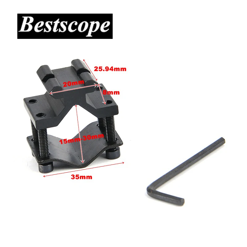 

Universal Tactical 20mm Rail Barrel Mount Clamp for Rifle Gun Scope Sight Lights Scope Mount Rail Gun Accessories