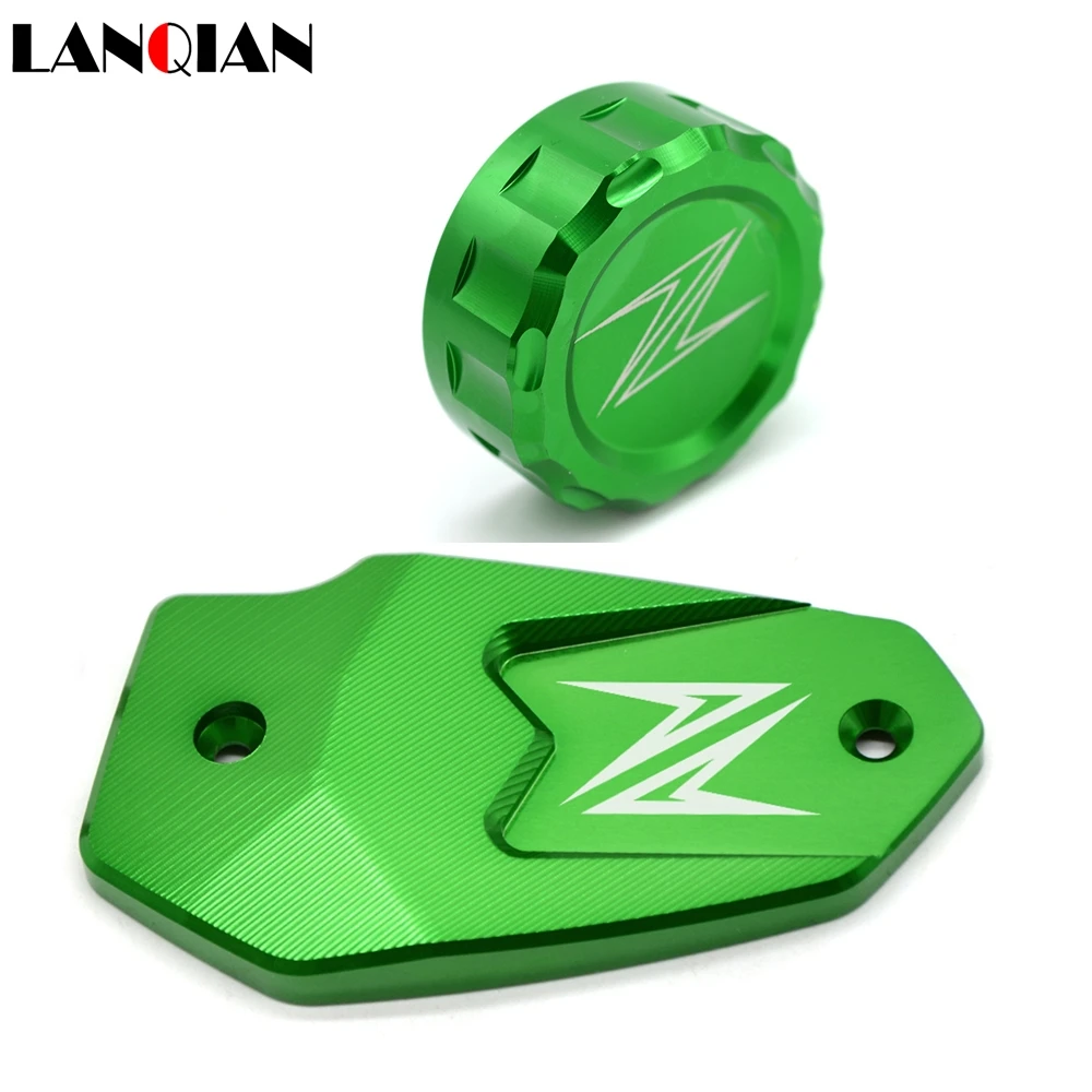 HOT!CNC Motorcycle Front&Rear brake Fluid Reservoir Cap Cover  for kawasaki Ninja ZX6 ZX6R ZX7R ZX9R ZX12R ZX14R ZX500R Z800 Z